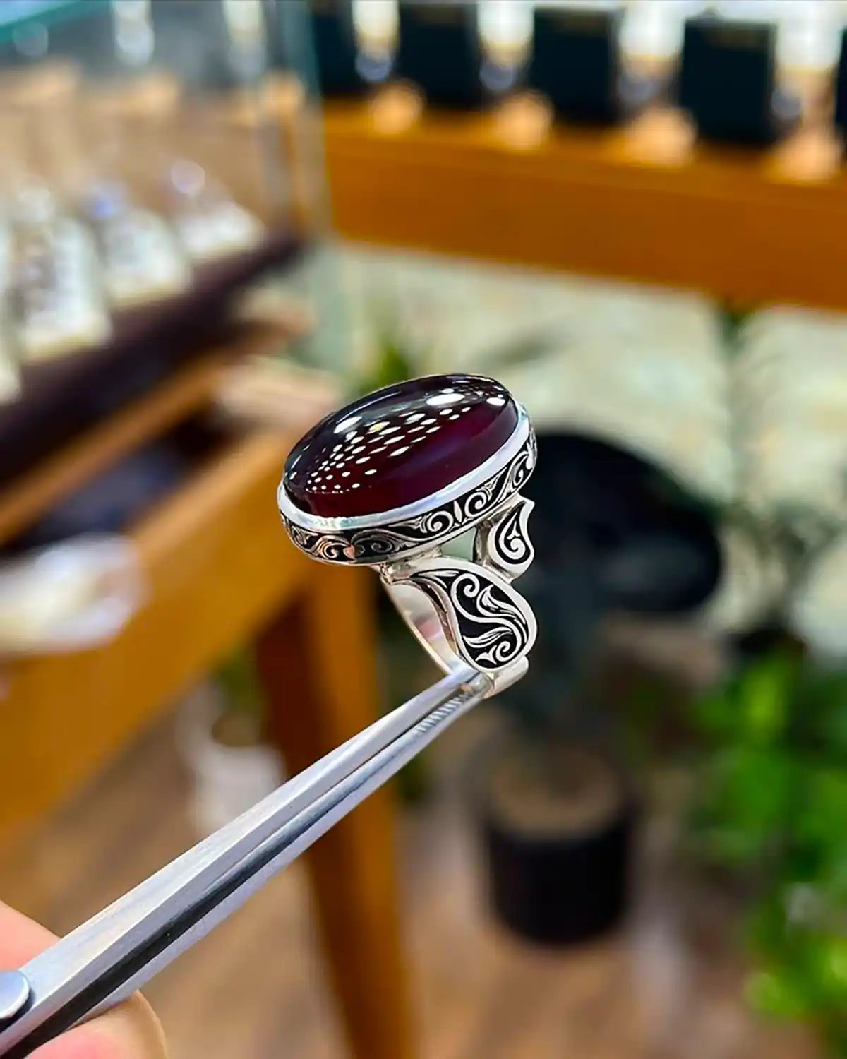 انگشتر سنگی مردانه شیک