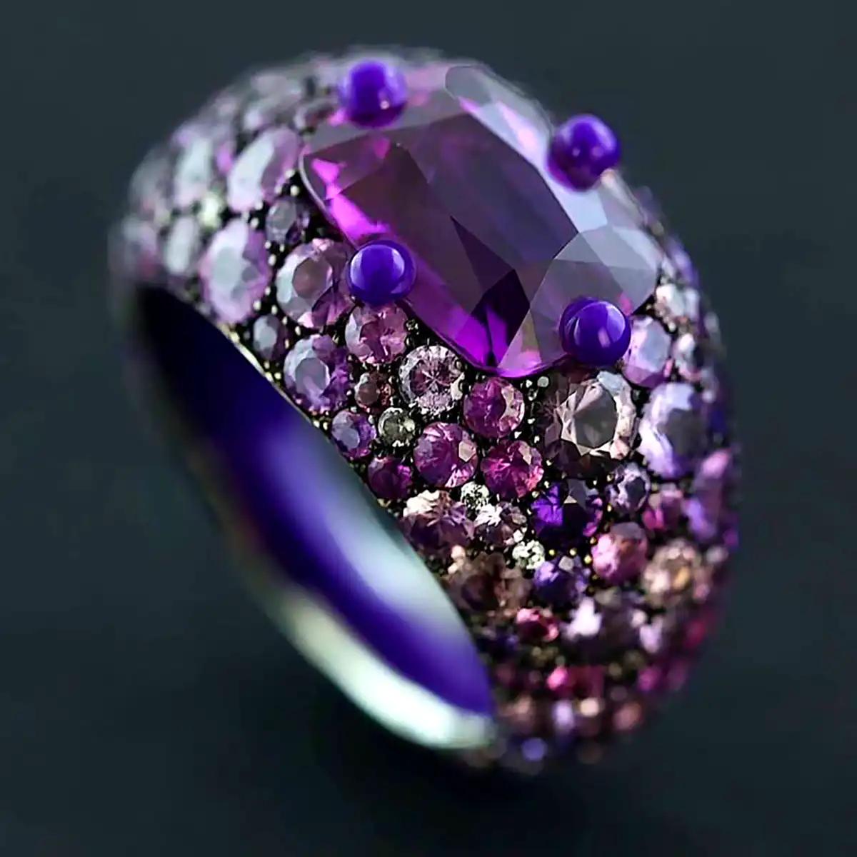 انگشتر آمیتیست بنفش ترند