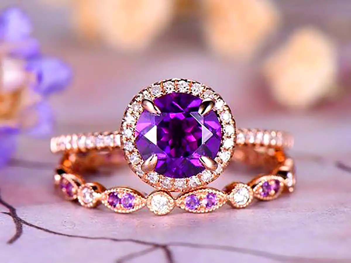 انگشتر آمیتیست بنفش ترند