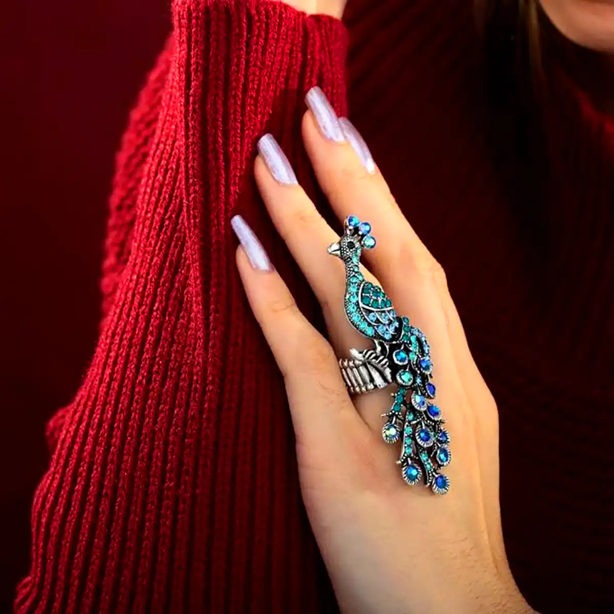 انگشتر طرح طاووس