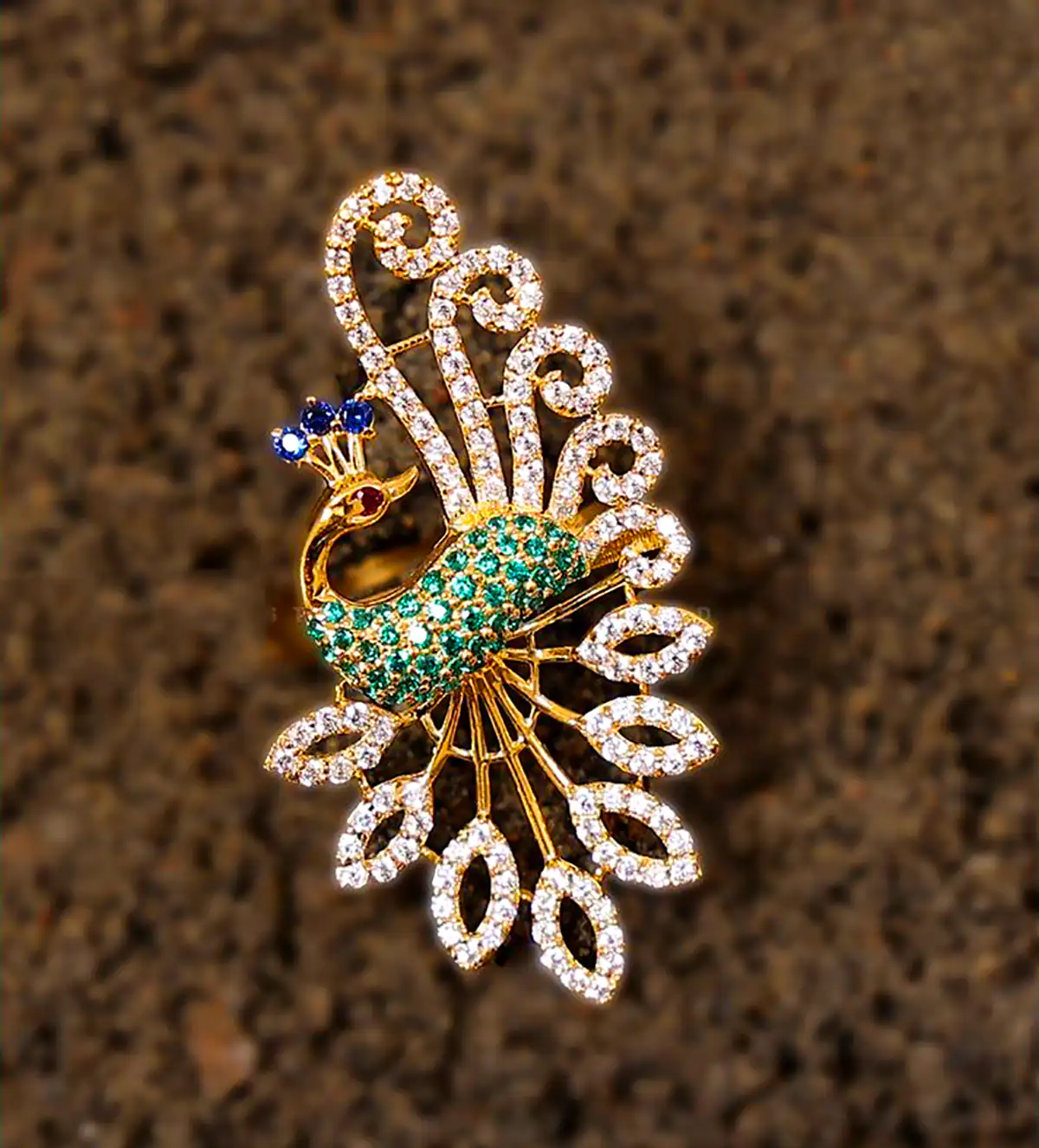 انگشتر طرح طاووس