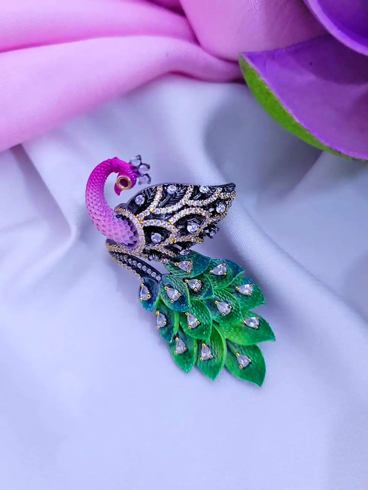 انگشتر طرح طاووس