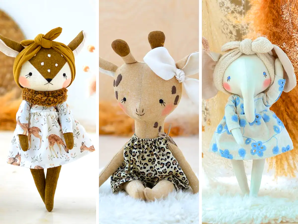 عروسک پارچه ای بامزه و کیوت