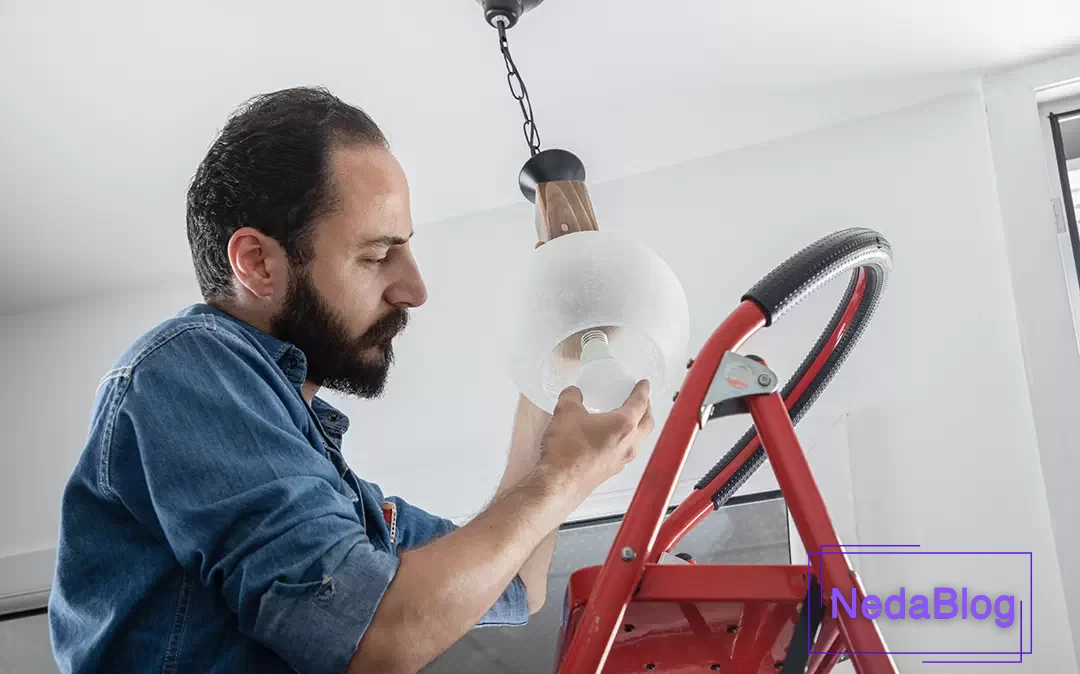 نصب لوستر سقفی – مراحل کار