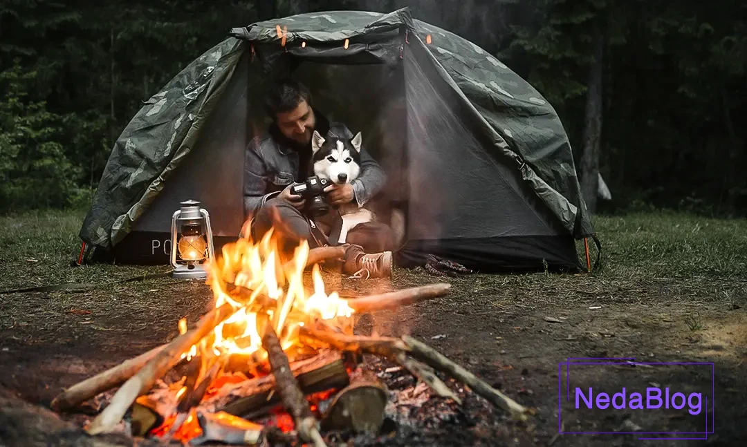 روشن کردن آتش در کمپ