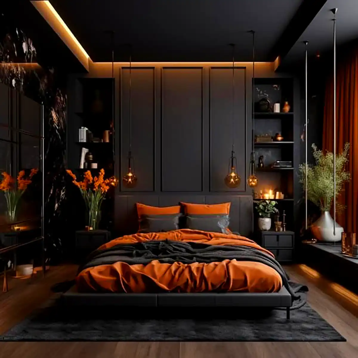 دکور اتاق خواب کاکائویی