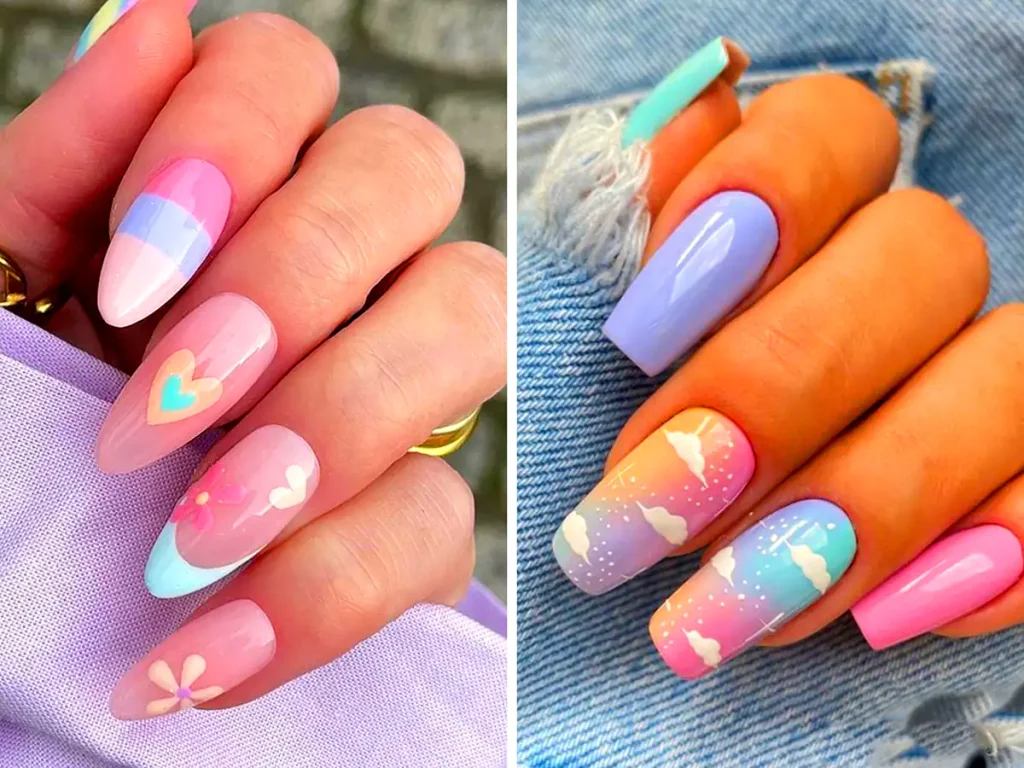 دیزاین پاستیلی روی ناخن