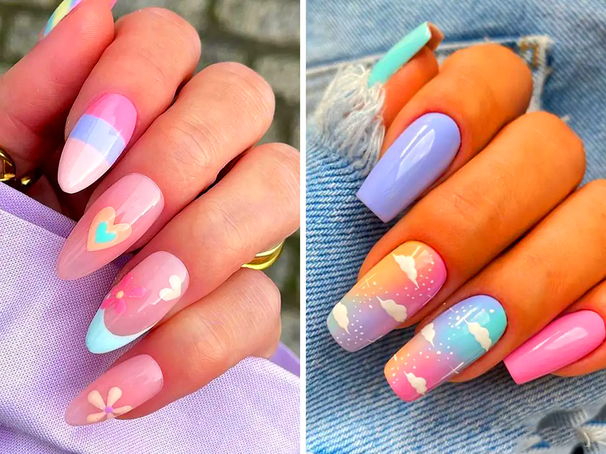دیزاین پاستیلی روی ناخن