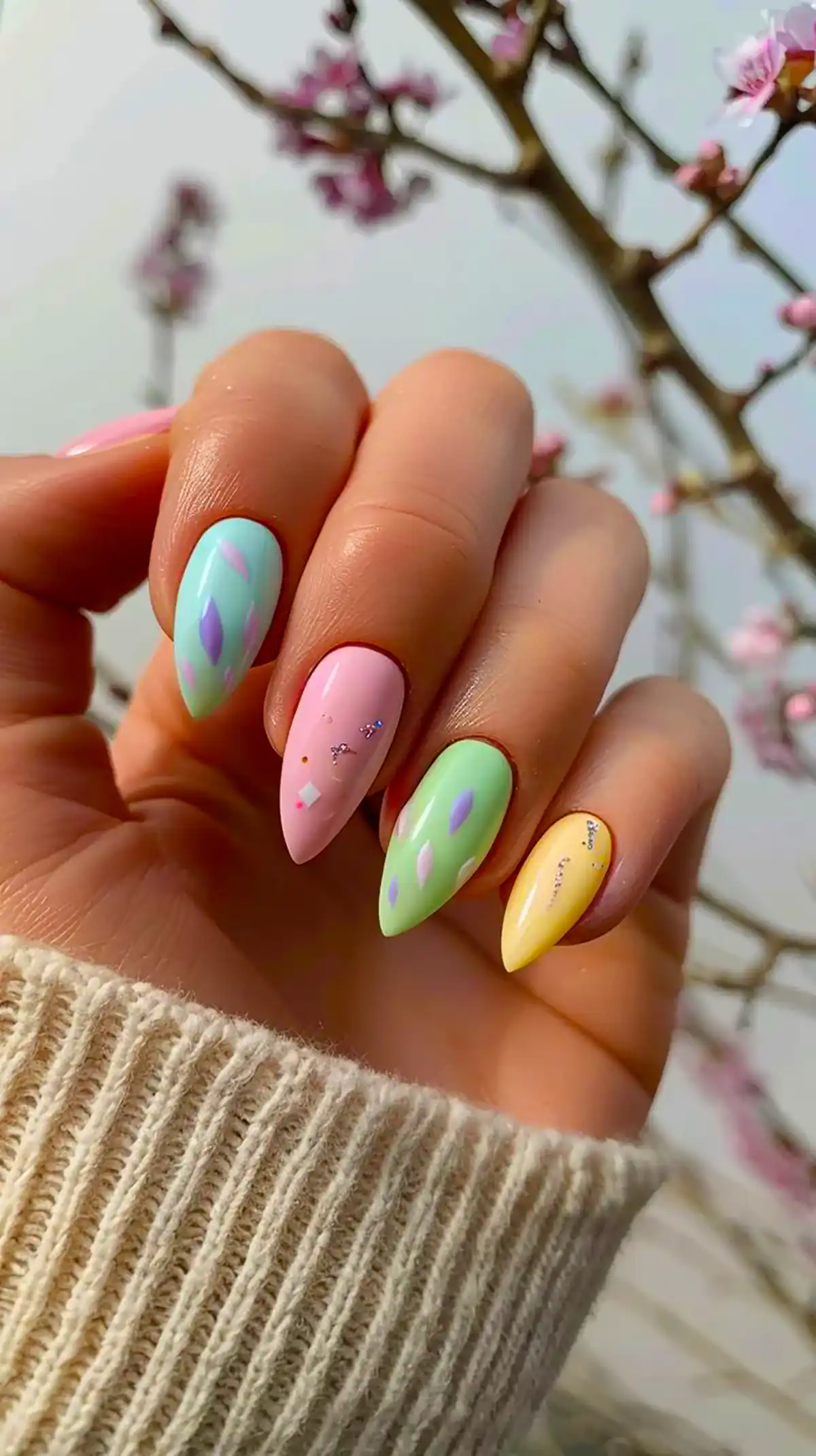 دیزاین پاستیلی روی ناخن