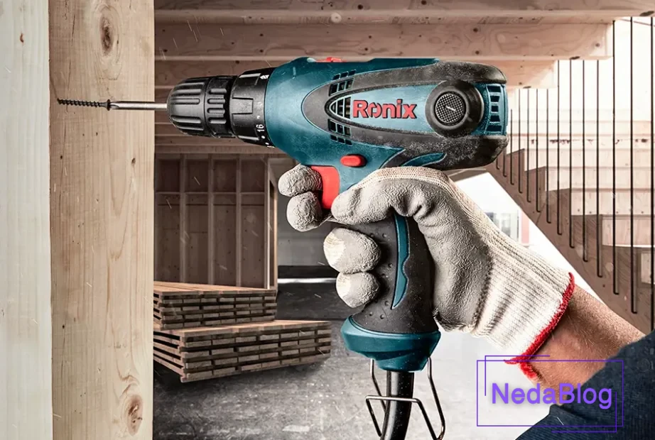 سوراخکاری روی چوب با دریل برقی رونیکس