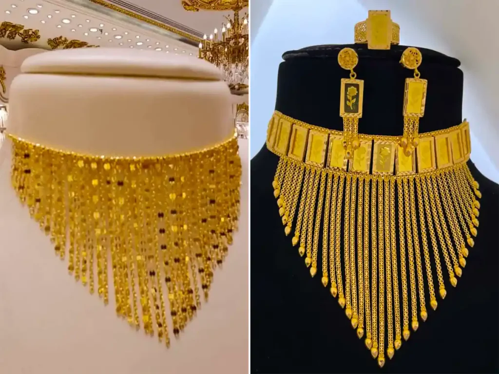 گردنبند رشته ای نما دار شیک