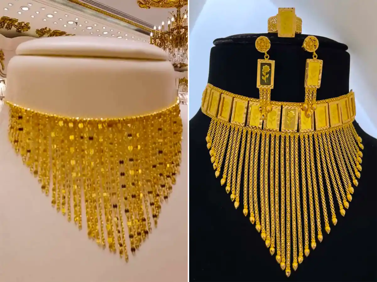 گردنبند رشته ای نما دار شیک