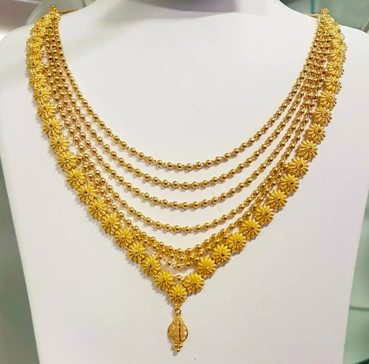 گردنبند رشته ای نما دار شیک