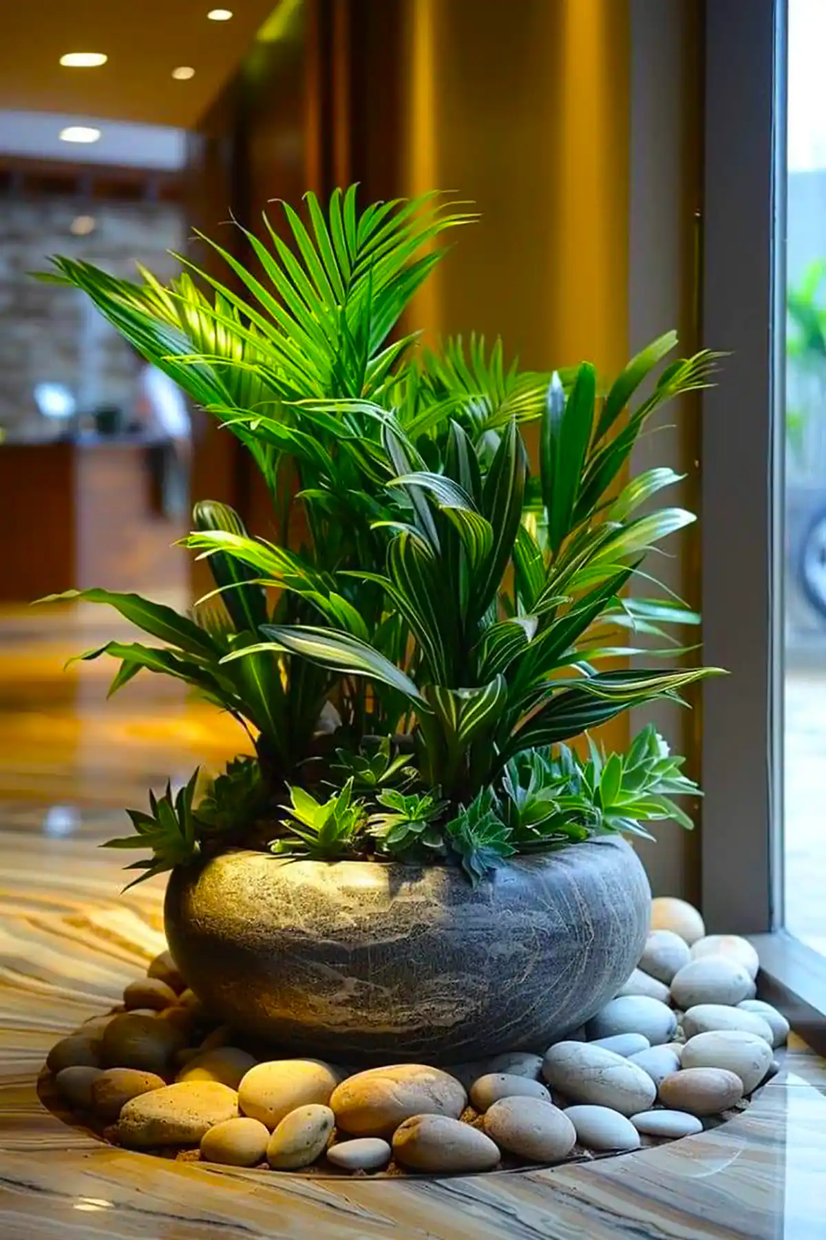 گلدون گل طبیعی شیک