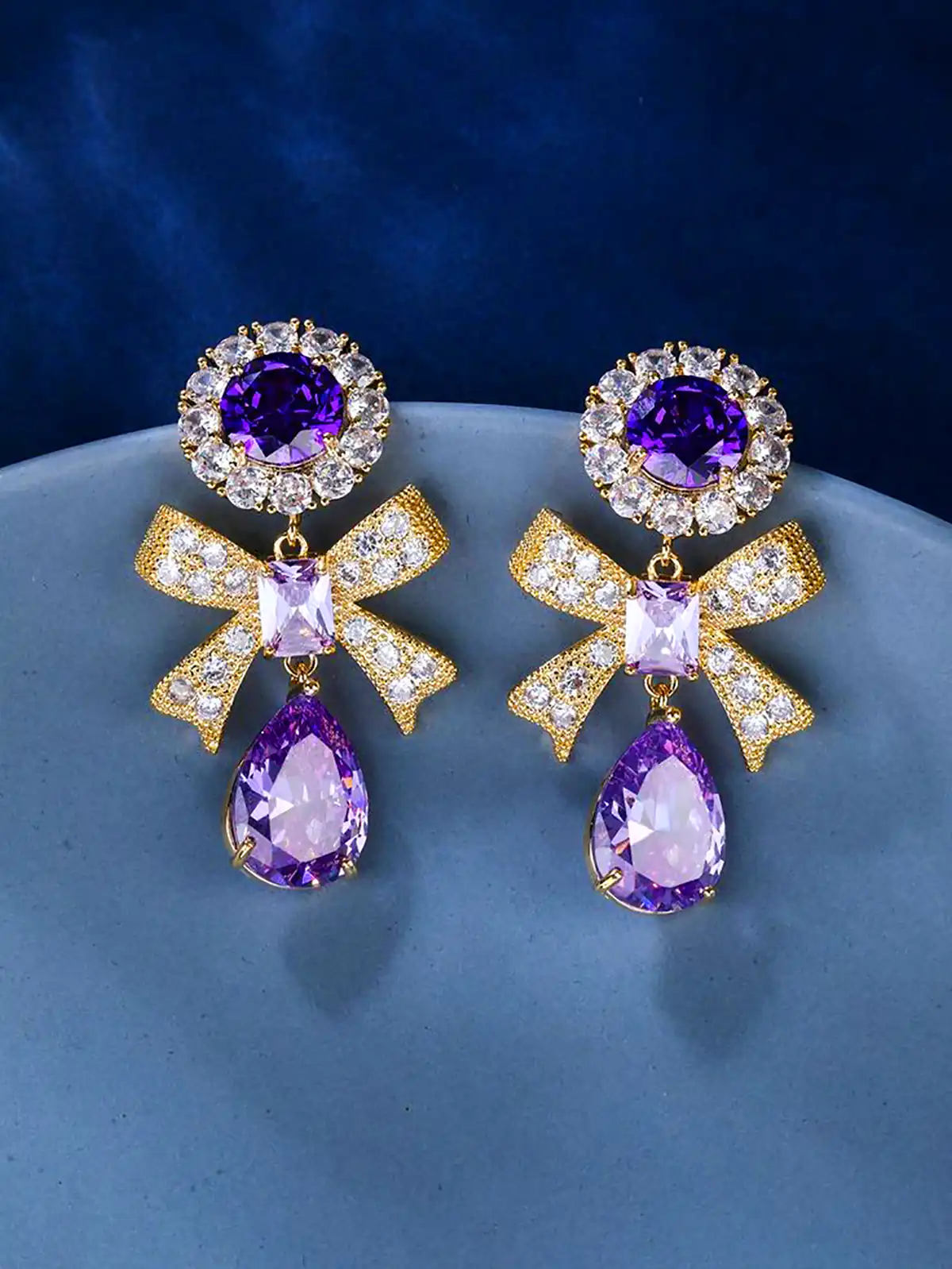 گوشواره بنفش لاکچری