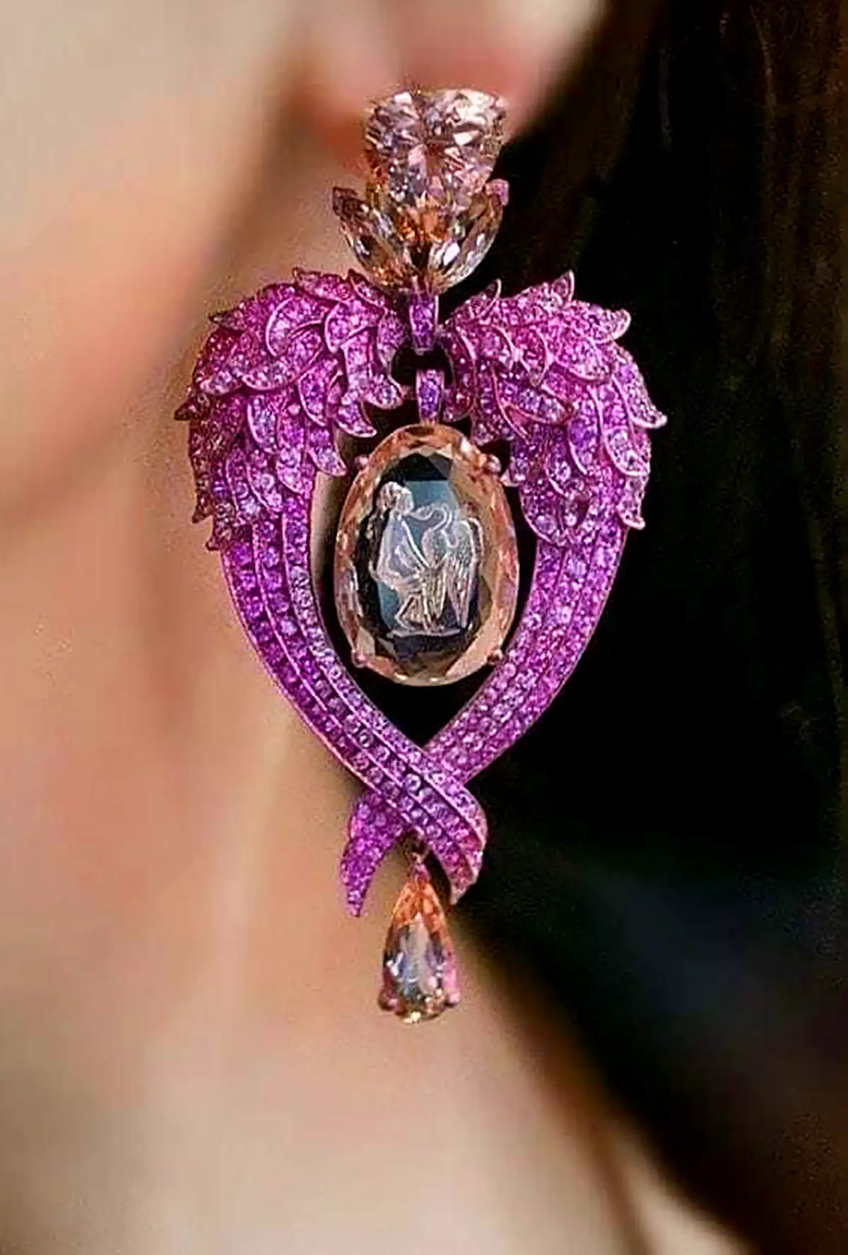 گوشواره بنفش لاکچری