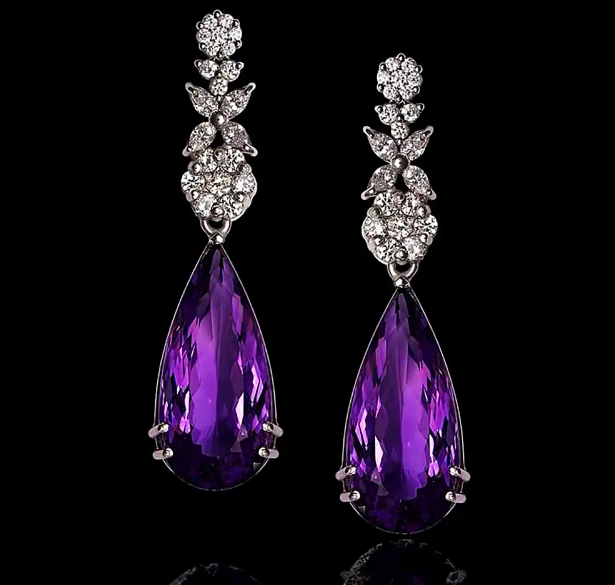 گوشواره بنفش لاکچری