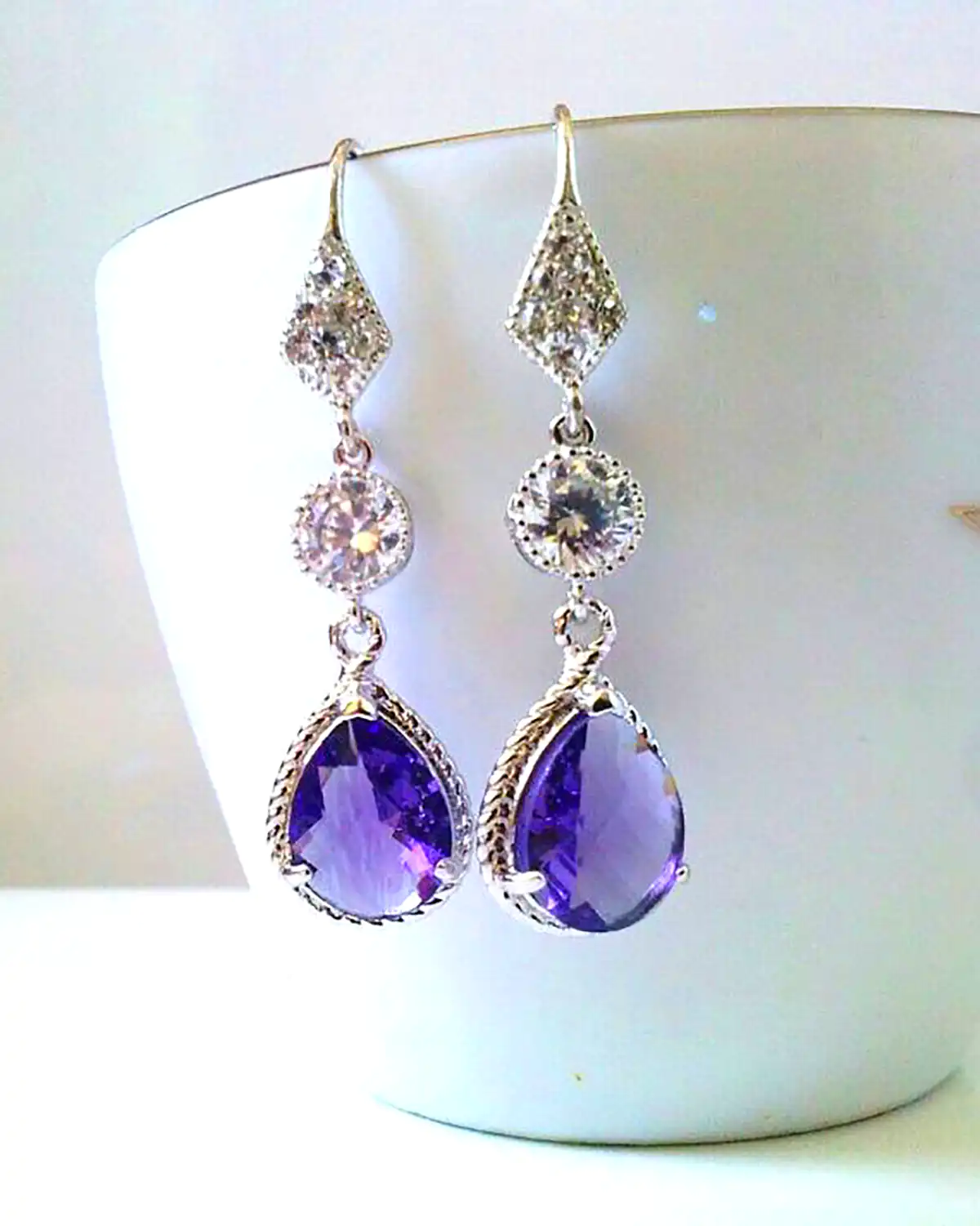 گوشواره بنفش لاکچری