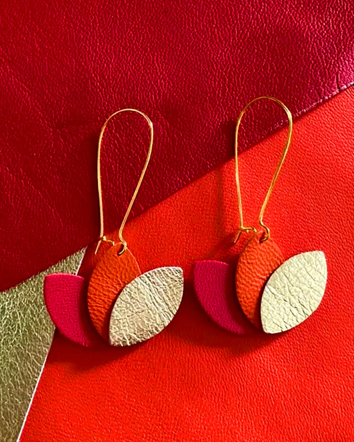 گوشواره چرمی خلاقانه