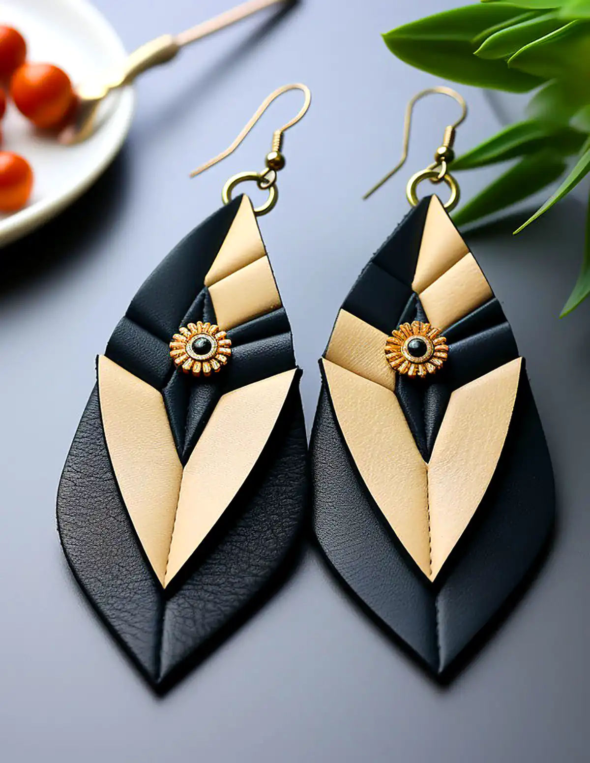 گوشواره جدید و دستساز چرم