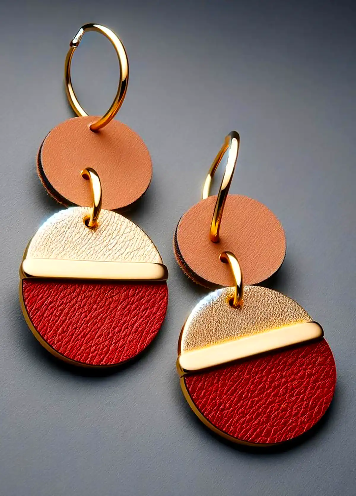 گوشواره جدید و دستساز چرم