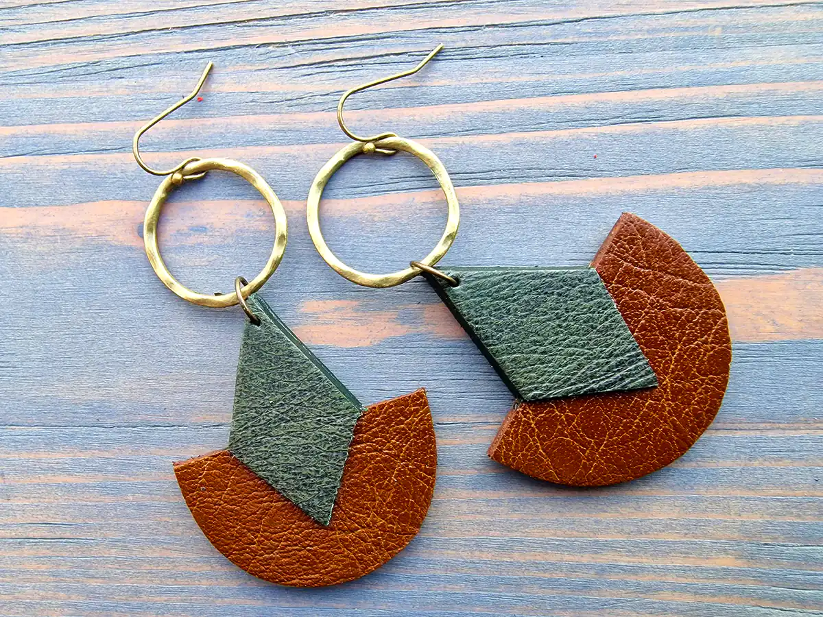 گوشواره جدید و دستساز چرم