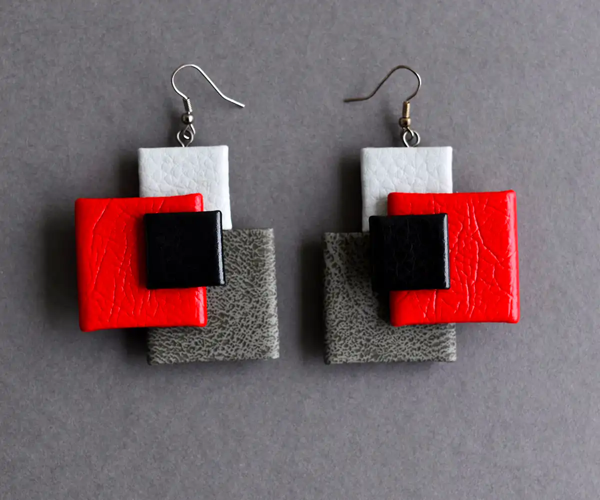 گوشواره جدید و دستساز چرم