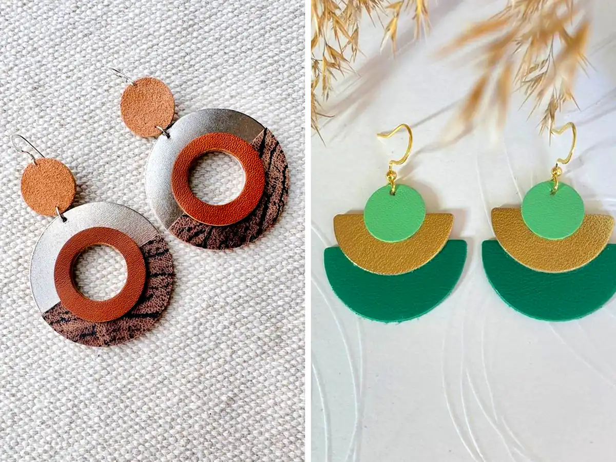 گوشواره جدید و دستساز چرم