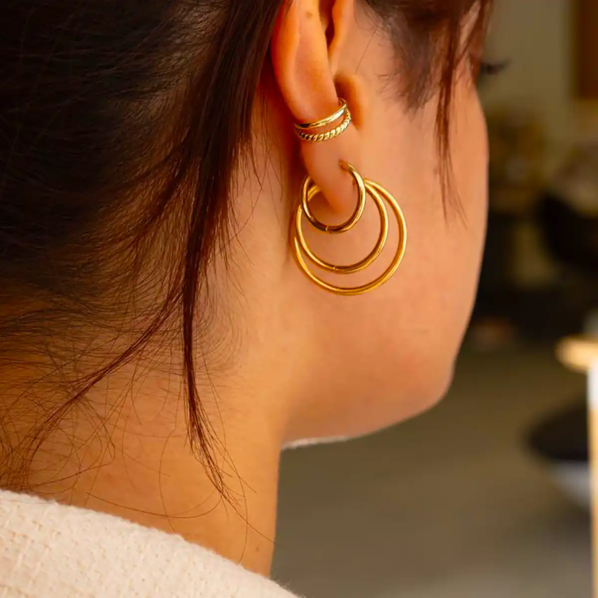 گوشواره طلا حلقه ای