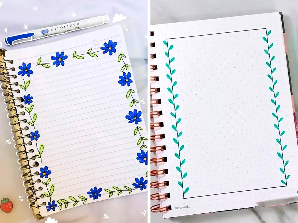 حاشیه ساده برای دفتر مشق