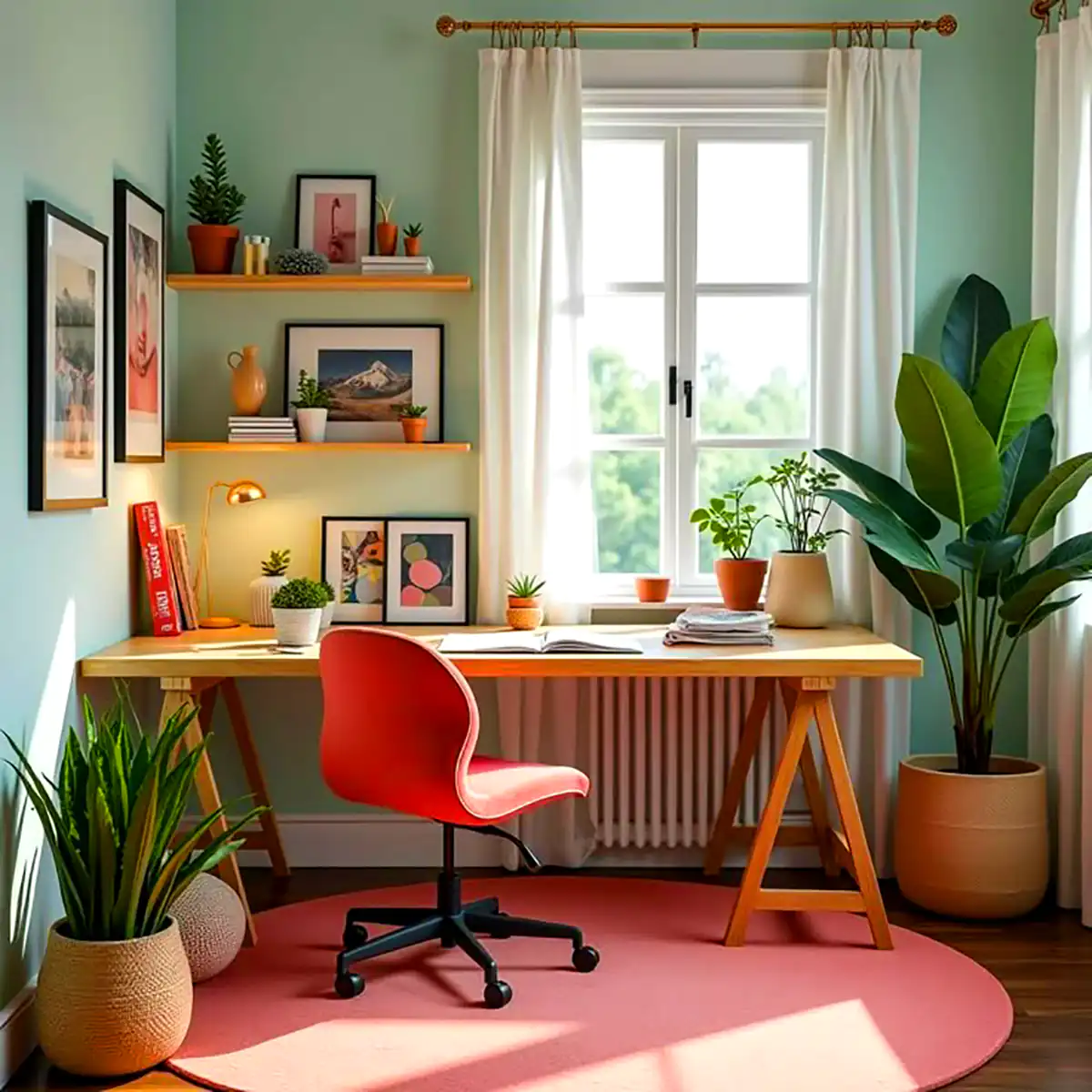 ایده طراحی کلاسیک هوم آفیس