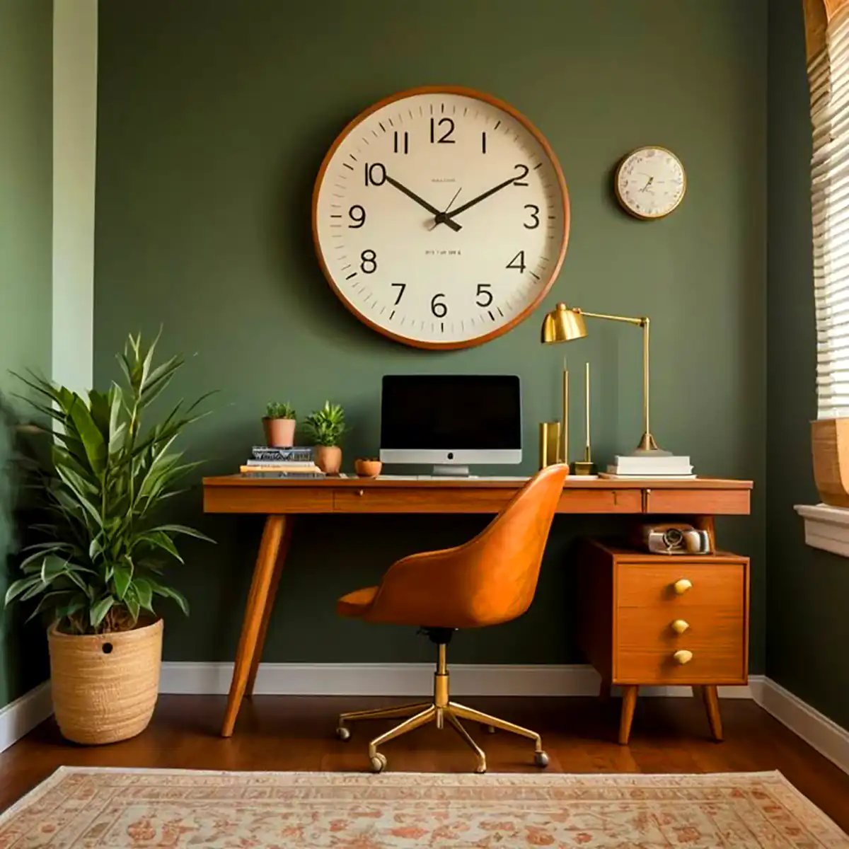 ایده طراحی کلاسیک هوم آفیس