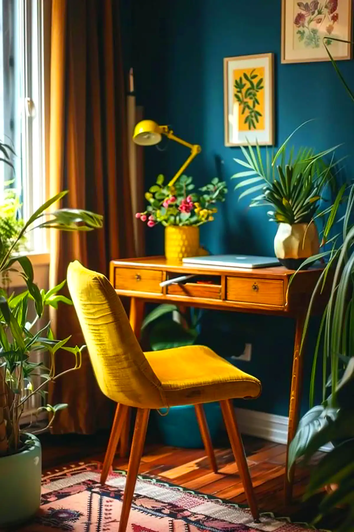 ایده طراحی کلاسیک هوم آفیس