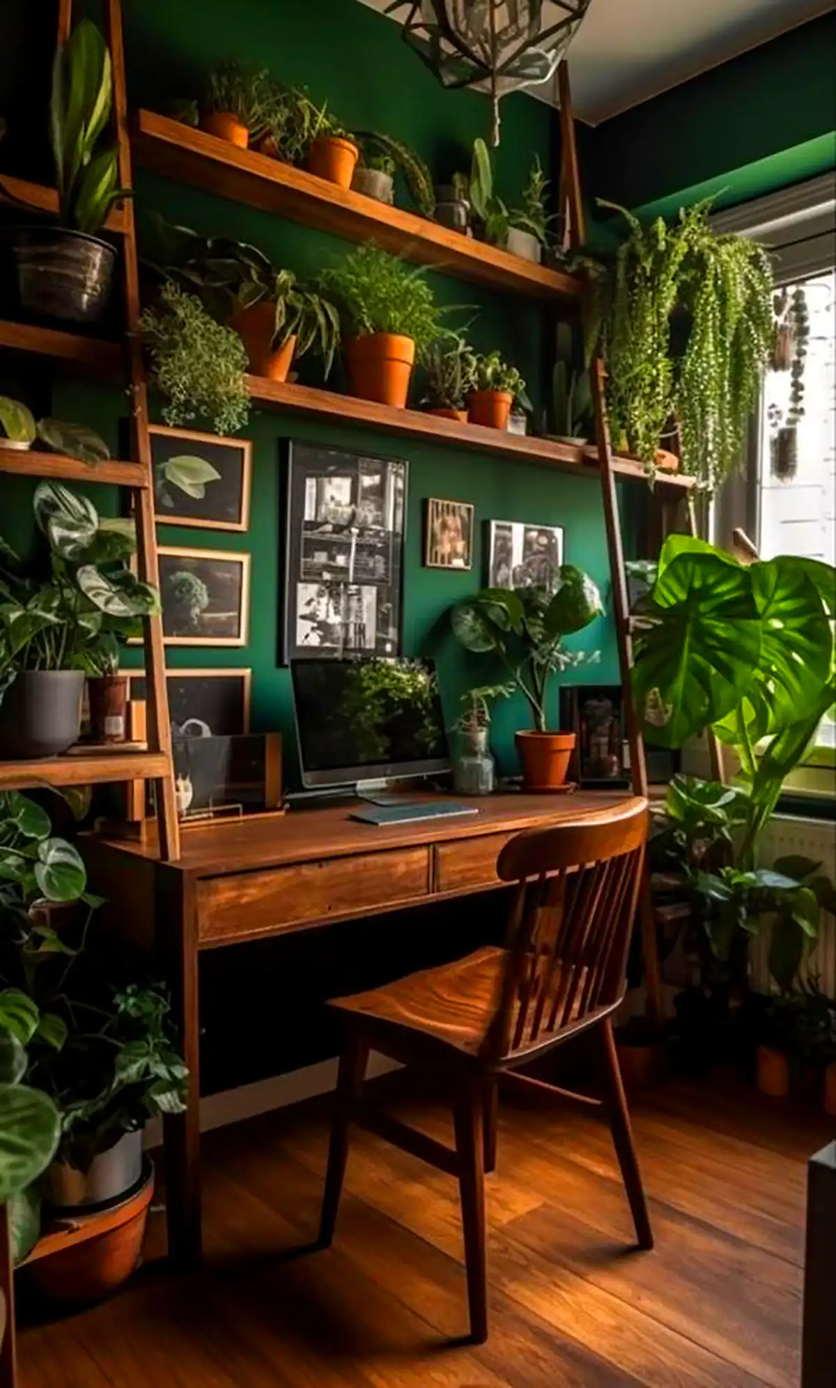 ایده طراحی کلاسیک هوم آفیس