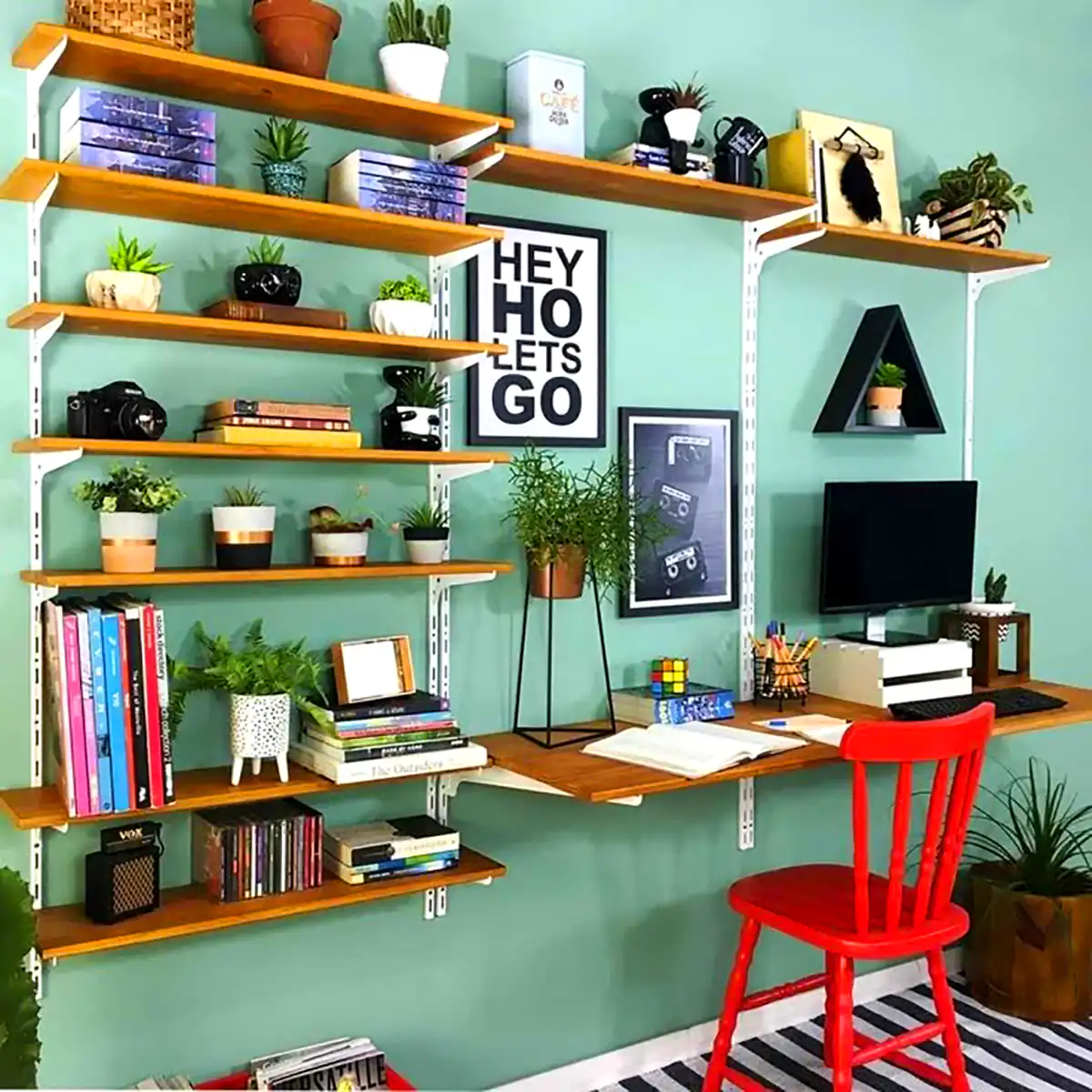 ایده طراحی کلاسیک هوم آفیس