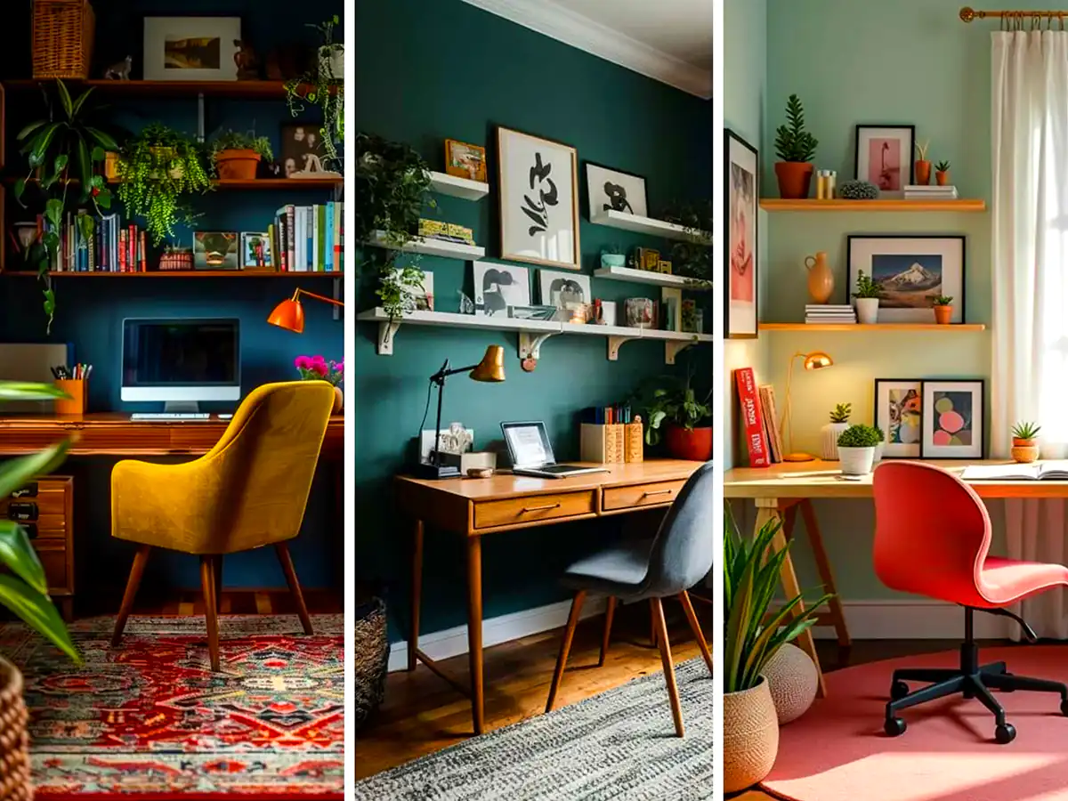 ایده طراحی کلاسیک هوم آفیس