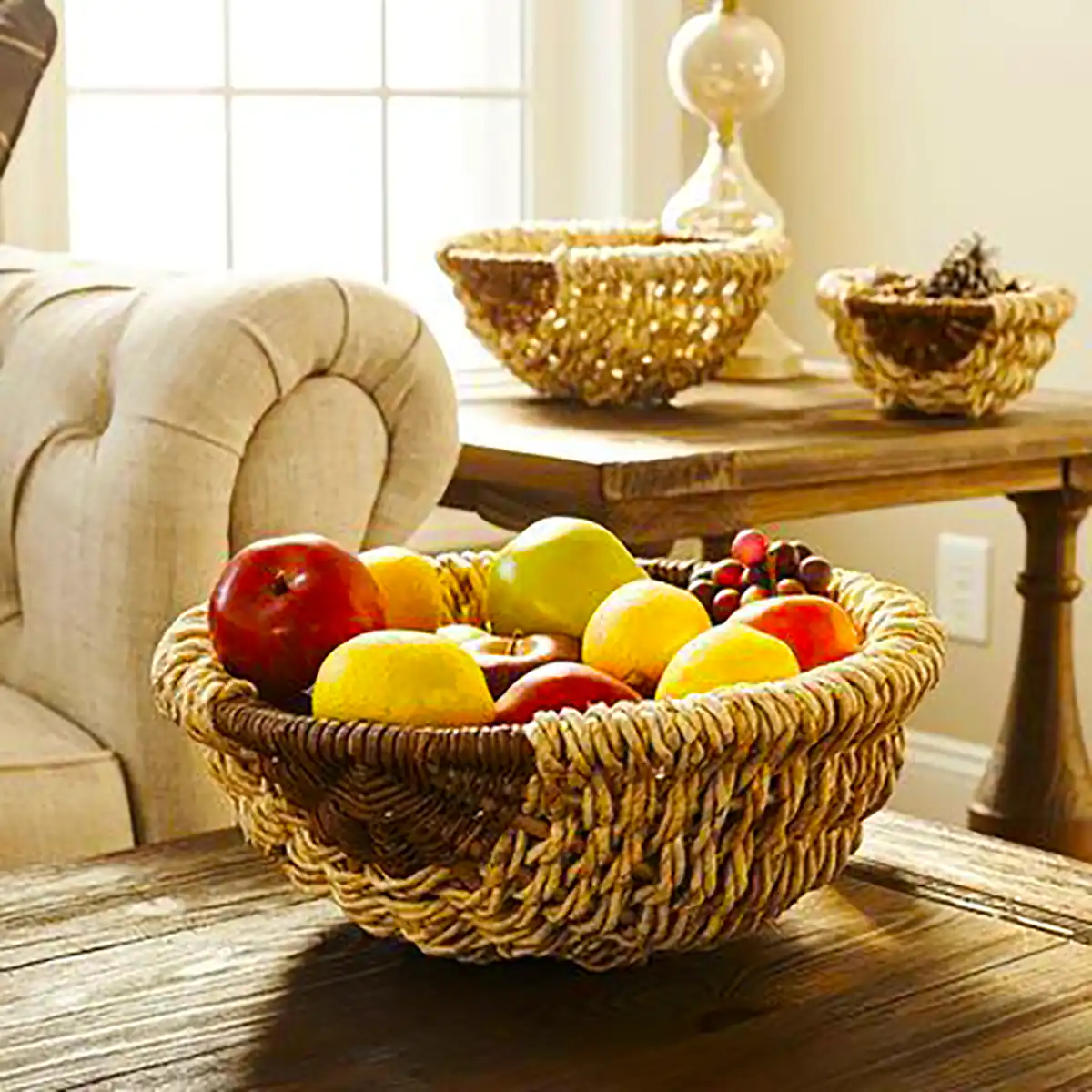 جا میوه ای حصیری