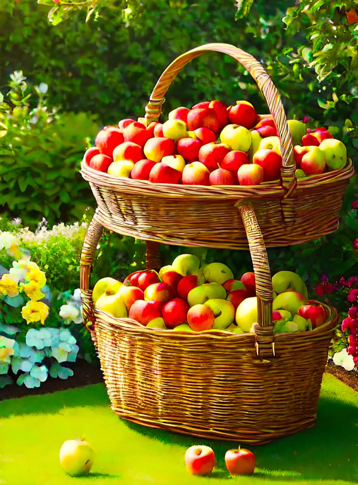 جا میوه ای حصیری