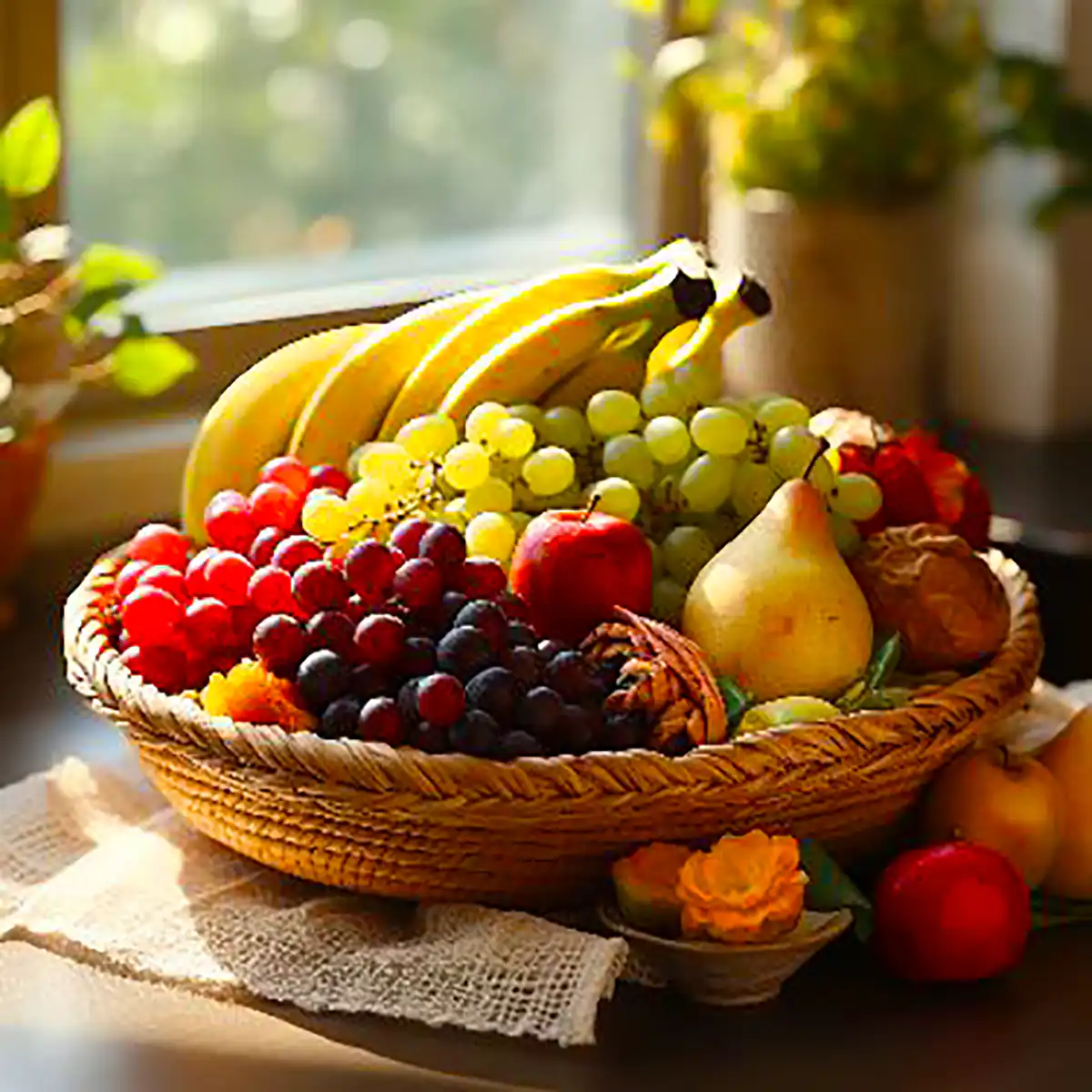 جا میوه ای حصیری