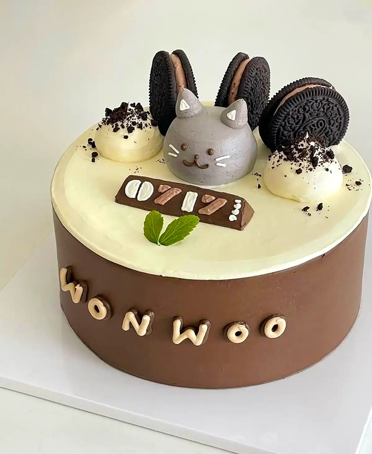 کیک تولد با طرح قهوه
