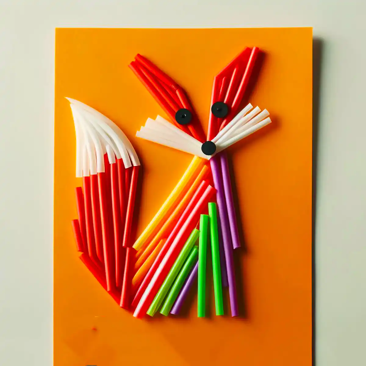 کاردستی کودکانه با نی