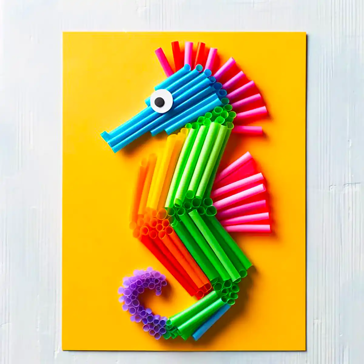 کاردستی کودکانه با نی