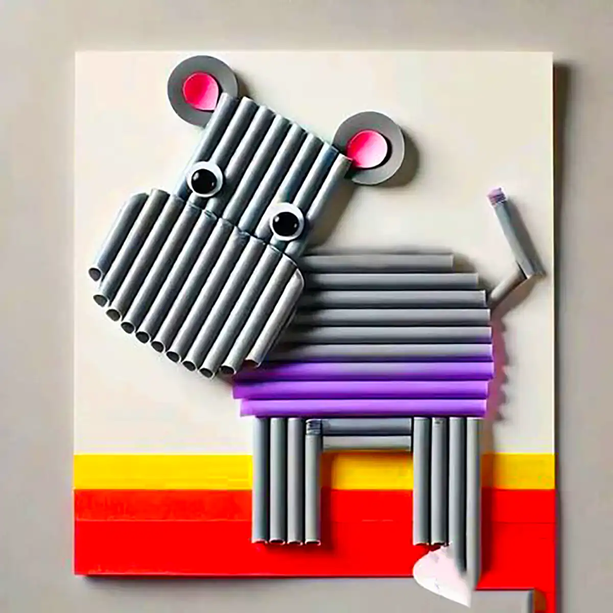 کاردستی کودکانه با نی