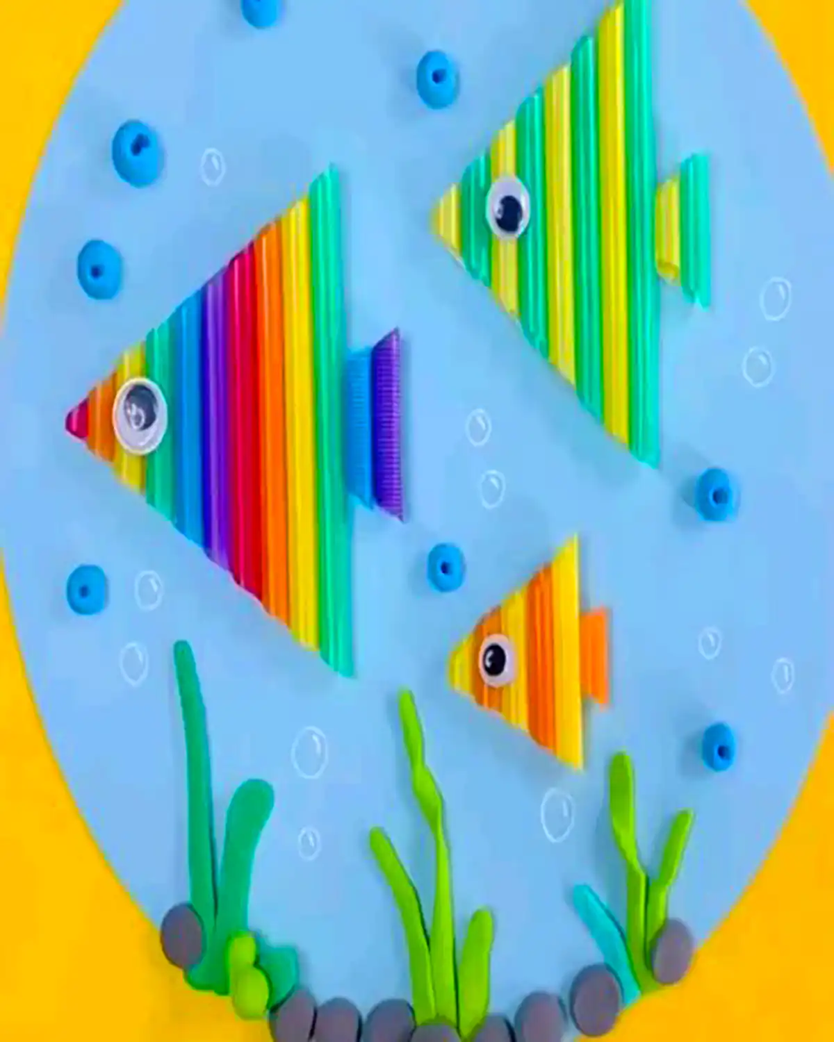 کاردستی کودکانه با نی