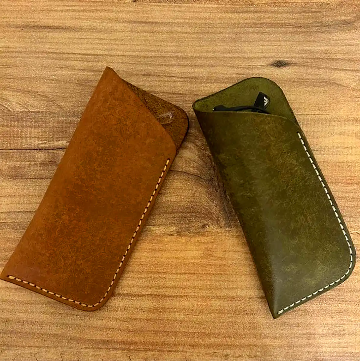 کیف عینک چرمی