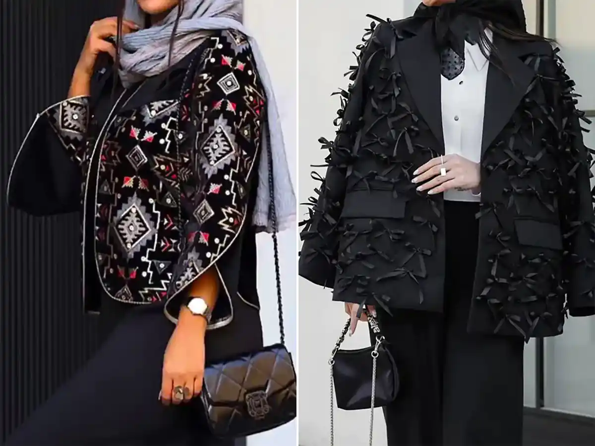 کت منجوق دوزی شده زیبا