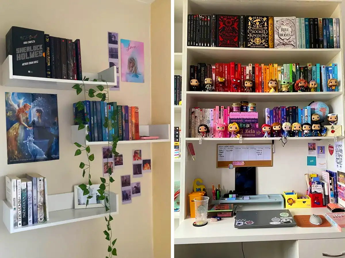 کتابخانه شیک چوبی