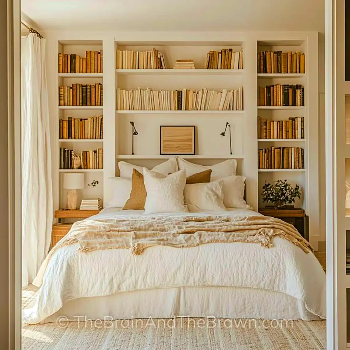 کتابخانه شیک چوبی