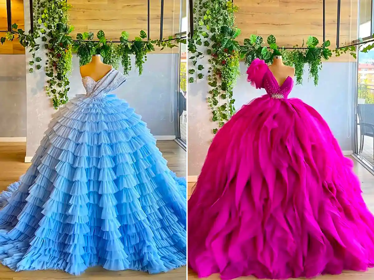 لباس مجلسی پف دار شیک