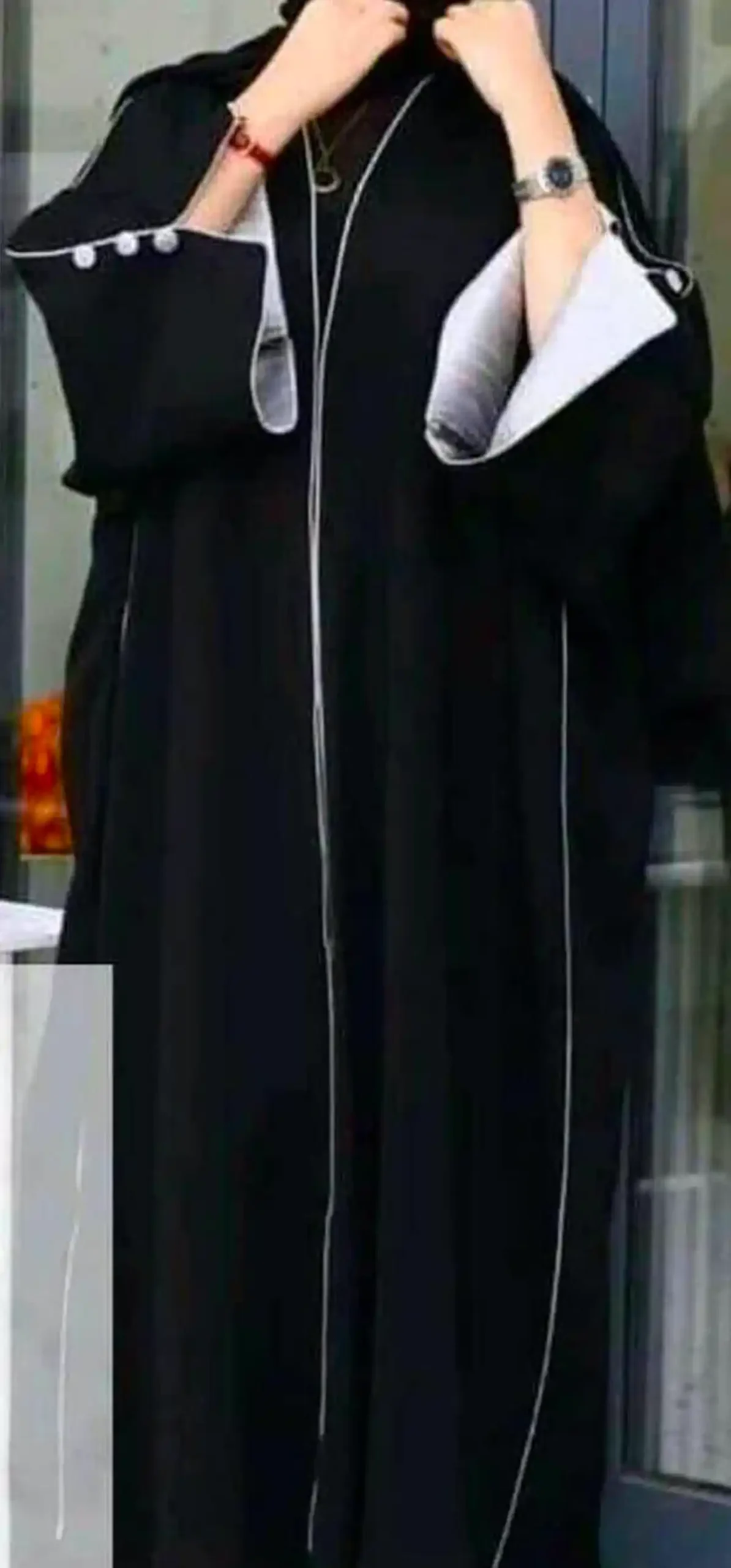 مانتو عبایی مشکی ترند جدید